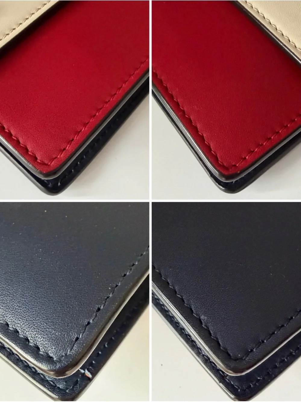 Gucci Animalier Tiger Stud Chain Wallet WOC Blue Red White Leather Crossbody Bag - Picture 5 of 12